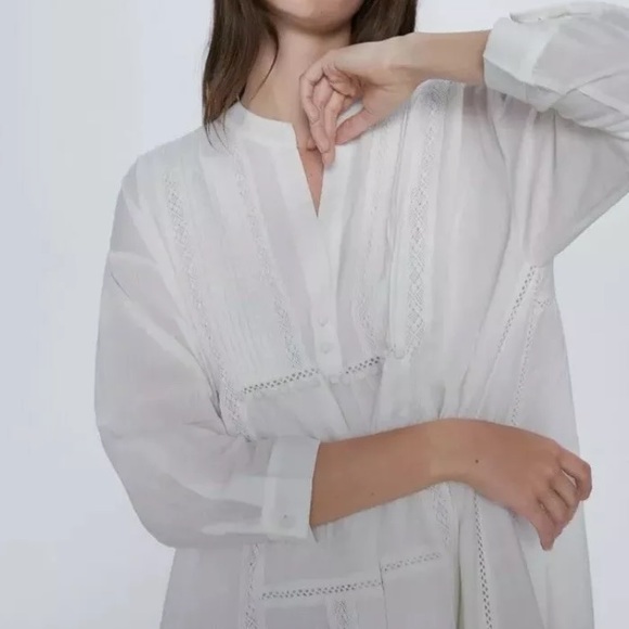 Zara Voluminous Embroidered Dress - Picture 2 of 6